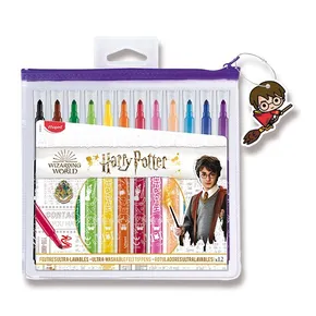 Markery dla dzieci Maped Color'Peps Harry Potter 12 kolorów, etui zamykane na zamek